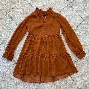 1. State XS NWT Terracotta/ Orange-brown Babydoll Dress Boho